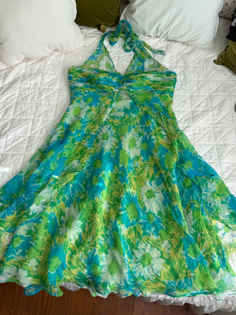Y2K Style Donna Rico Halter Dress Size 8
